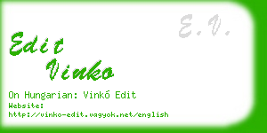 edit vinko business card